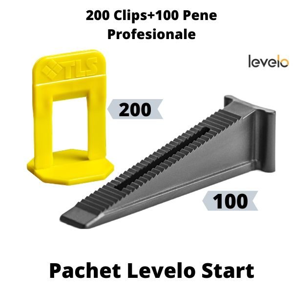 Pachet Levelo TLS Start: 200 clipsuri 100 pene (dimensiuni mici) 1