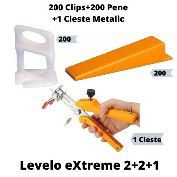 Levelo eXtreme 2+2+1 : 200 Clips+200 Pene+1 Cleste Metalic 1