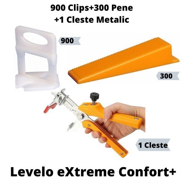 Levelo eXtreme Confort+ : 900 Clips+300 Pene+1 Cleste Metalic 1